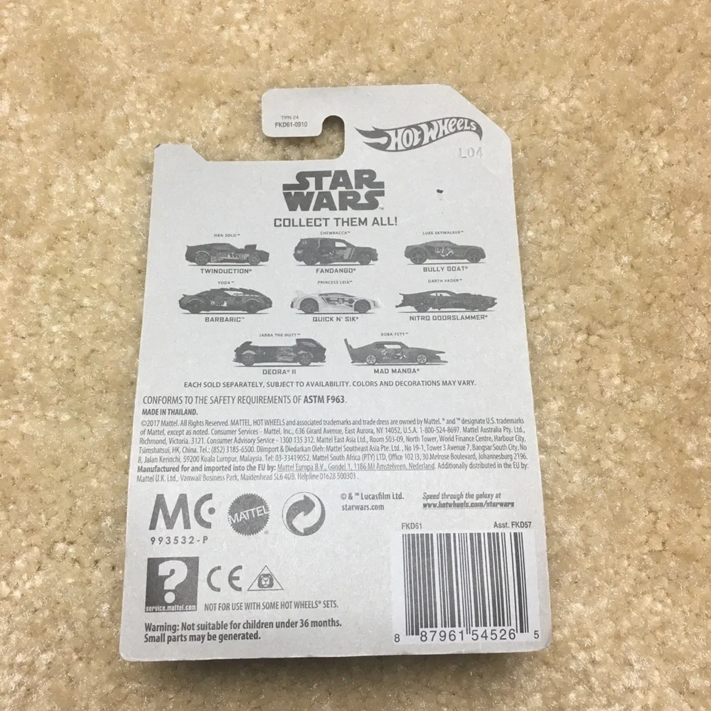 Hot Wheels Disney Star Wars Luke Skywalker 2017